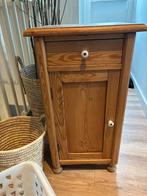 Brocant grenen nachtkastje, Ophalen, Zo goed als nieuw, Minder dan 45 cm