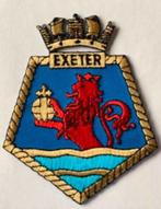 Embleem Engelse marine British Royal Navy - Exeter, Verzamelen, Militaria | Algemeen, Embleem of Badge, Nederland, Overige soorten