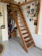 Houten Trap, Doe-het-zelf en Verbouw, Ladders en Trappen, Ophalen, Gebruikt, Trap, 2 tot 4 meter