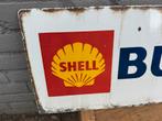 Vintage Shell Butagas Reclamebord, Verzamelen, Merken en Reclamevoorwerpen, Reclamebord, Gebruikt, ., Ophalen of Verzenden