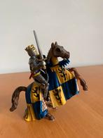 Schleich steigerend paard met ridder uit 2003 geel blauw, Paard, Ophalen of Verzenden, Zo goed als nieuw, Beeldje of Figuurtje