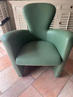 Leolux fauteuil mintgroen, Huis en Inrichting, Fauteuils, Ophalen, Gebruikt, Vintage, Leer