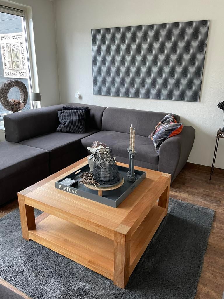 Salontafel teakhout, Huis en Inrichting, Tafels | Salontafels, Ophalen, 50 tot 100 cm, Zo goed als nieuw, Minder dan 50 cm