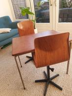 Retro schooltafel en stoelen, Ophalen, Gebruikt, Tafel(s) en Stoel(en)