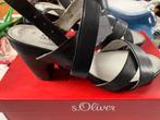 Zwarte open zomer schoenen  s. Oliver, Ophalen of Verzenden, Zo goed als nieuw, Zwart, Sandalen of Muiltjes