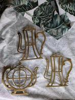 Onderzetters metaal goud Thee pot Koffie pot, Huis en Inrichting, Keuken | Servies, Overige materialen, Overige typen, Ophalen of Verzenden