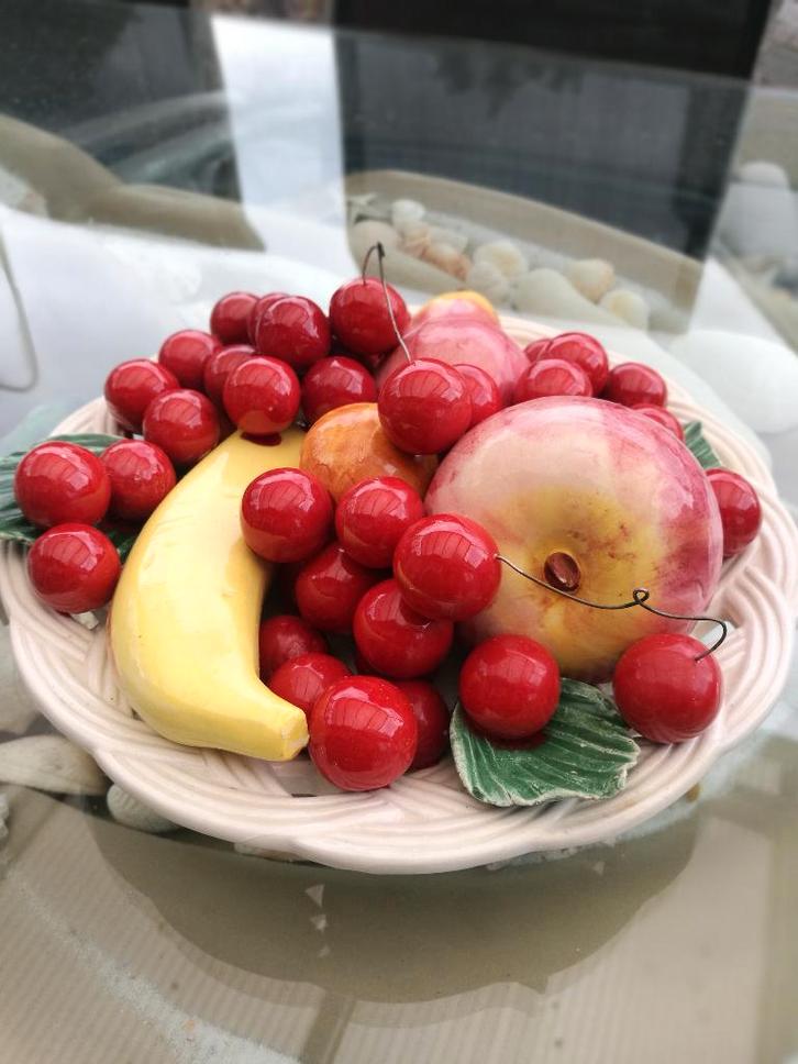 Capodimonte antiek porseleinen schaal met fruitten, Antiek en Kunst, Antiek | Porselein, Ophalen of Verzenden