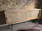 Webbing sumatra dressoir 80x160x42, Huis en Inrichting, Ophalen, 150 tot 200 cm, Zo goed als nieuw, Met deur(en)