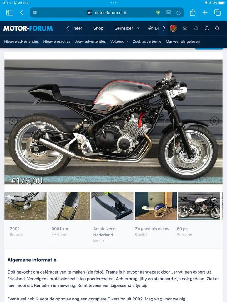 Diversion 600 caferacerproject, Motoren, Onderdelen | Yamaha, Gebruikt, Ophalen