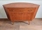 Vintage sideboard hoekkast rond teak lade dressoir. Midcentu, Ophalen, Zo goed als nieuw, 25 tot 50 cm, 100 tot 150 cm