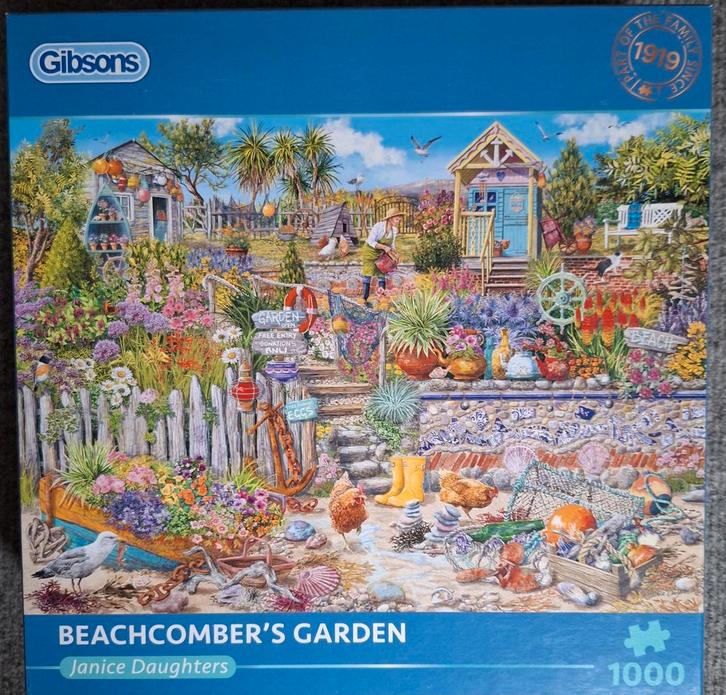 Gibsons Puzzel - Beachcomber's Garden 1000 stukjes, Hobby en Vrije tijd, Denksport en Puzzels, Zo goed als nieuw, Legpuzzel, 500 t/m 1500 stukjes