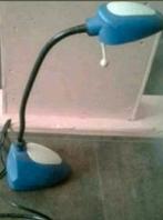 Blauwe lees buro lamp met flexibele nek en grote drukknop, Ophalen of Verzenden, Zo goed als nieuw, Minder dan 50 cm