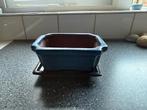 Blauwe Bonsai Pot met Schaal, Ophalen, Binnen, Zo goed als nieuw, Aardewerk