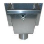 Zinken Vergaarbak Vierkant (Junior) 60, 70, 80mm, Nieuw, Ophalen of Verzenden, Zink, Minder dan 2 meter