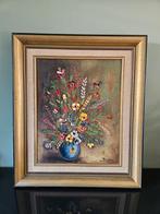 Bloemen in vaas - olieverfschilderij op doek, Ophalen of Verzenden