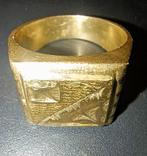 Twee zegelringen, masief van een ander materiaal dan goud., Ophalen of Verzenden, Goud, Overige materialen, Dame of Heer