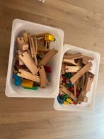 Treinset, Kinderen en Baby's, Speelgoed | Houten speelgoed, Ophalen, Gebruikt, Overige typen