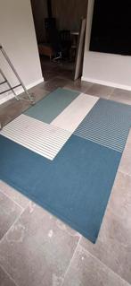 Groen/wit vloerkleed - gebruikt, Ophalen, Gebruikt, 200 cm of meer, Rechthoekig