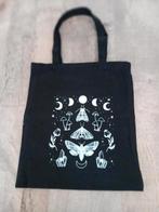 Witchy totebag, witch, pagan, maan, mot, pagan, goth, Verzenden, Nieuw, Zwart, Overige typen