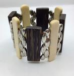 Vintage armband Afrikaanse armband Palm hout been ijzer, Sieraden, Tassen en Uiterlijk, Antieke sieraden, Verzenden, Overige materialen