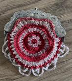 Antieke zilveren beugelbeurs met glazenkralen, ca. 1900–1920, Ophalen of Verzenden, Zilver, Overige typen