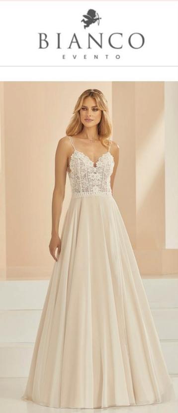 Tweedehands Bianco Evento trouwjurk blush maat 36 38 beschikbaar voor biedingen