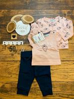 Baby girl dirkje setje vest shirt roze broek blauw 50, Ophalen of Verzenden, Nieuw, Meisje, Setje