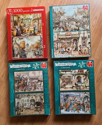 Anton Pieck Puzzel 1000 Stukjes 4 dozen met 2 puzzels beschikbaar voor biedingen