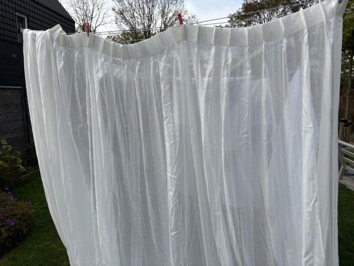 Inbetween gordijnen, Huis en Inrichting, Stoffering | Gordijnen en Lamellen, Gebruikt, 200 cm of meer, 200 cm of meer, Wit, Crème