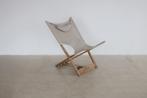 Vintage folding chair | fauteuil | hyllinge | denemarken, Huis en Inrichting, Stoelen, Gebruikt, Bruin, ., Hout