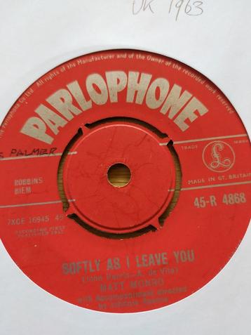Matt Monro , softly as i leave you  beschikbaar voor biedingen