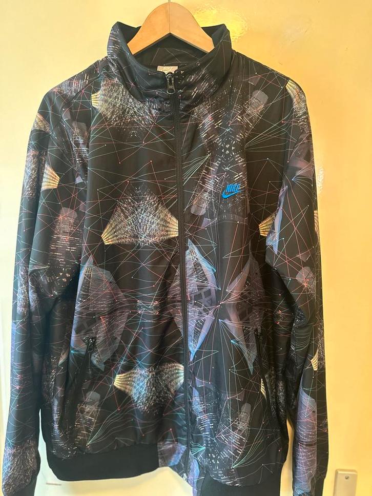 Nike Vintage jack - laser - nieuwstaat, Kleding | Heren, Jassen | Zomer, Gedragen, Maat 56/58 (XL), Zwart, Ophalen of Verzenden