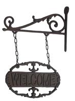 Sfeervol uithangbord van gietijzer Welcome, Ophalen of Verzenden, Nieuw