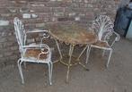 oude franse bistroset tuintafel met 2 stoelen bistrotafel, Antiek en Kunst, Ophalen