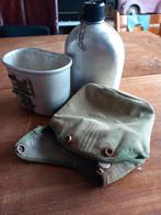 Militaire veldfles, 3-delig, gebruikt, Ophalen of Verzenden, Overige soorten, Overige gebieden, Overige typen