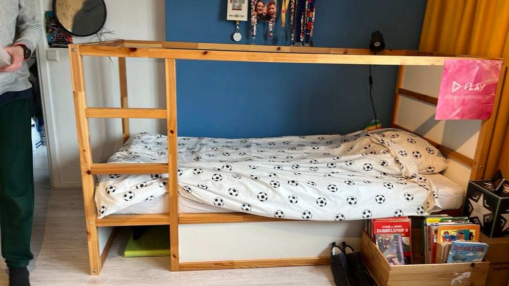 omkeerbaar éénpersoons bed, Kinderen en Baby's, Kinderkamer | Bedden, 85 tot 100 cm, Gebruikt, Ophalen of Verzenden, Hoogslaper of Stapelbed