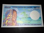 ### Comoren 2500 francs 1997 ###, Ophalen of Verzenden, Midden-Amerika, Los biljet