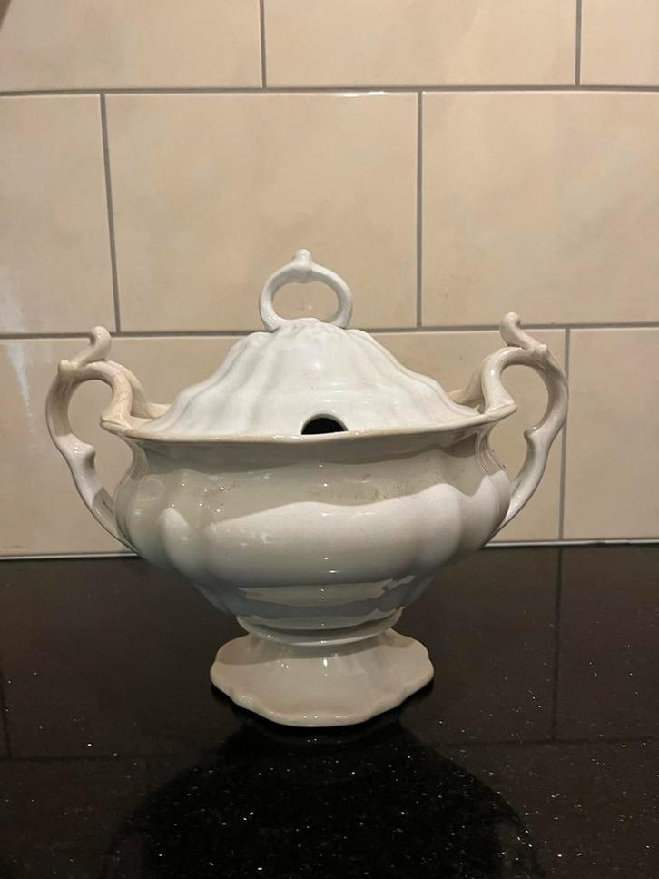 Antieke Terrine dekschaal Petrus Regout Maastricht, Antiek en Kunst, Antiek | Keramiek en Aardewerk, Ophalen