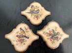 Verschillende Oud aardewerk vogel tegeltje 3x 1 koop, Ophalen of Verzenden, Gebruikt