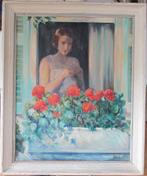 BELGISCH===Gaston Wallaert 1889-1954===meisje bij raam, Antiek en Kunst, Kunst | Schilderijen | Klassiek, Ophalen