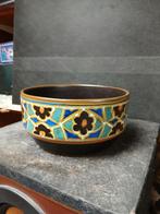 Puntgave bloempot of schaal gouda plateel 100 jaar oud, Ophalen