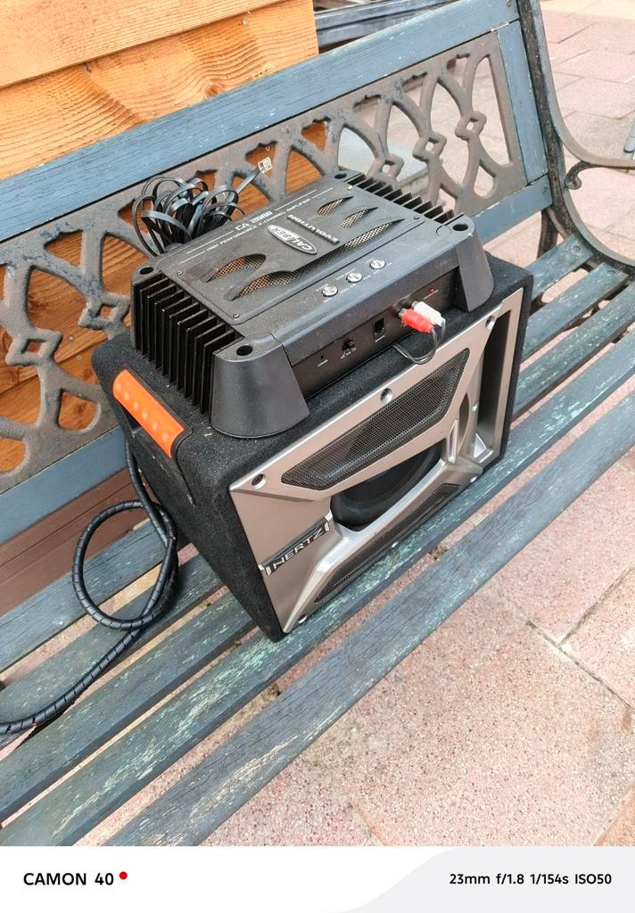 Hertz EBX 200 Subwoofer - Krachtige Bass. Versterker Deffec!, Auto diversen, Autospeakers, Gebruikt, Ophalen of Verzenden