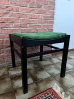 Krukje jaren 70 vintage groene bekleding, Ophalen, Gebruikt, Hout