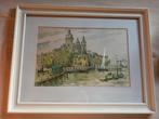 Prent of litho St Nicolaaskerk Schreierstoren Jan Korthals, Antiek en Kunst, Ophalen of Verzenden