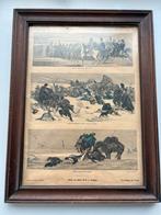 Antieke Duitse Bilderbogen prent – Napoleons  Rusland 1812, Verzenden