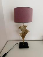 Tafellamp goud roze velvet H&M Home, Huis en Inrichting, Lampen | Tafellampen, Ophalen of Verzenden, Zo goed als nieuw, Metaal