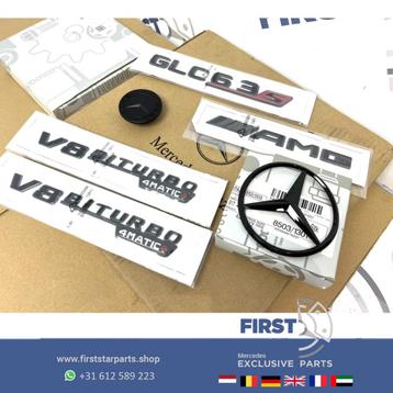 W253 C253 GLC63S AMG V8 BITURBO 4MATIC+ LOGO SET ZWART EMBLE