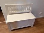 Witte opbergbank met rugleuning voor kinderen (2 stuks), Ophalen, Gebruikt, Minder dan 50 cm, 75 tot 100 cm