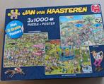 Jan van Haasteren 3x1000 Ascot paardenrace, De Mars, Het Muz, Hobby en Vrije tijd, Denksport en Puzzels, Gebruikt, 500 t/m 1500 stukjes