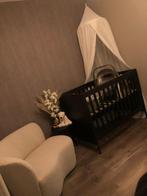 Babykamer compleet Ledikant (NIEUW) commode kast Zwart marbl, Ophalen, Nieuw, Jongetje of Meisje